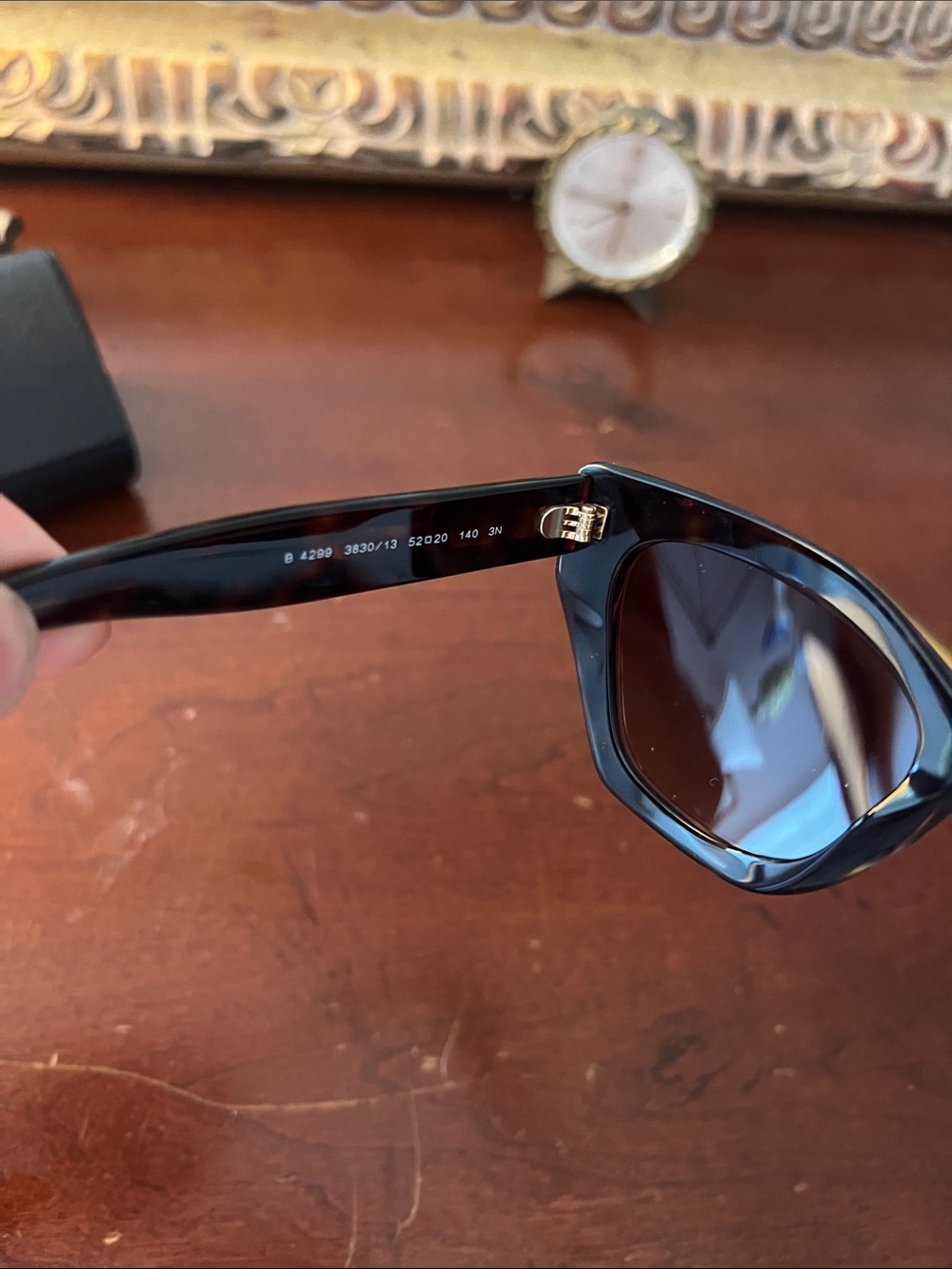 Burberry Black Cat-Eye Sunglasses with Brown Gradient Lenses - Picture 4 of 6